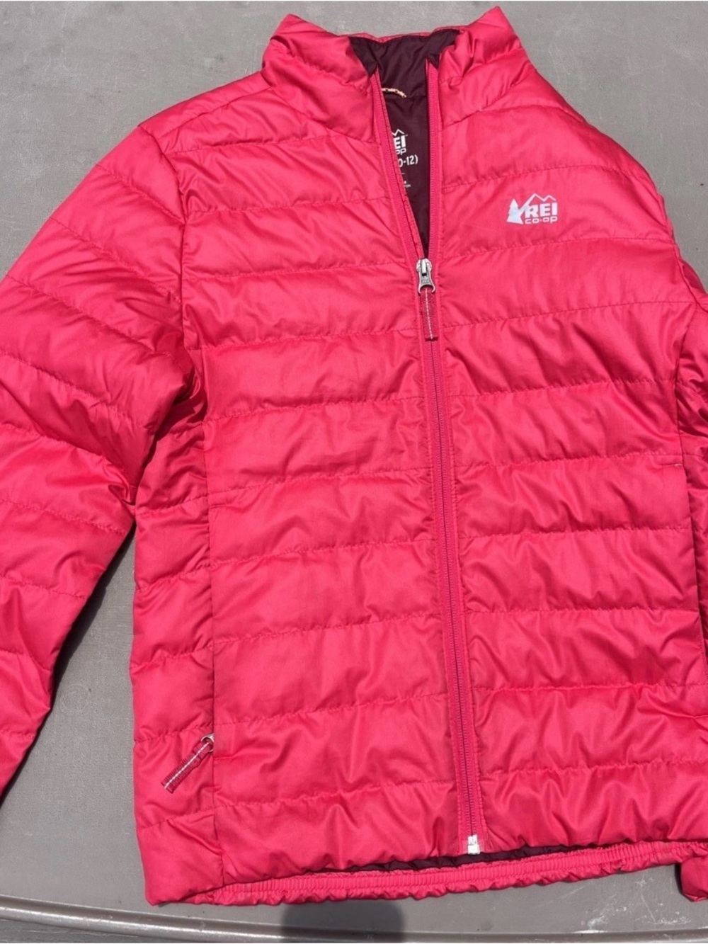 REI Kids Pink Lightweight Packable Puffer Jacket Size 10-12